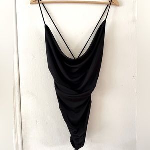 Zara Size- M Black Cross Back Bodysuit